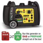Review of Champion 3400 Watt Dual Fuel RV Ready Portable Inverter Generator features