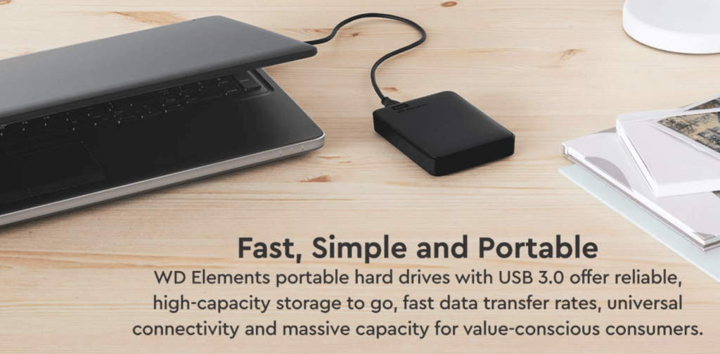 Western Digital Elements Portable External Hard Drive simple