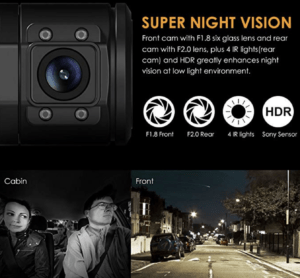 best rated dual dash cam super night vision