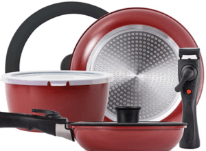 ROCKURWOK Nonstick Cookware Set with Removable Handle
