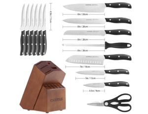 esonmus Kitchen Knife Set, 15-piece