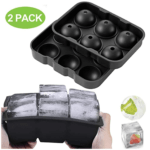 Silicone Ice Cube Trays, Sphere & Large Square Ice Cube