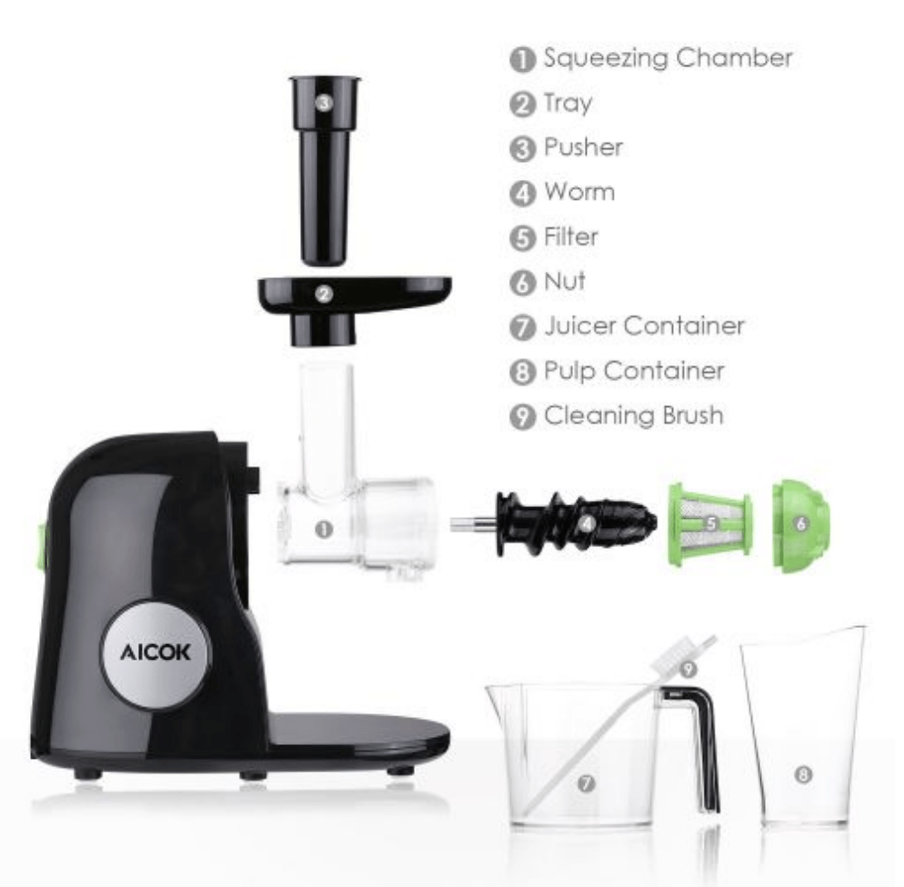 Aicok Slow Masticating Juicer Specifications